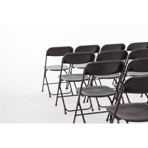 Bolero PP Folding Chairs Black (10 Pack) GD386