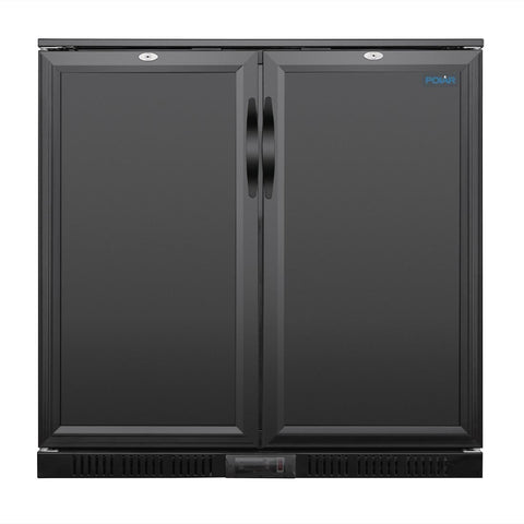Polar G-series 850mm Double Door Back Bar Cooler Solid Door 198 Ltr GE998-A
