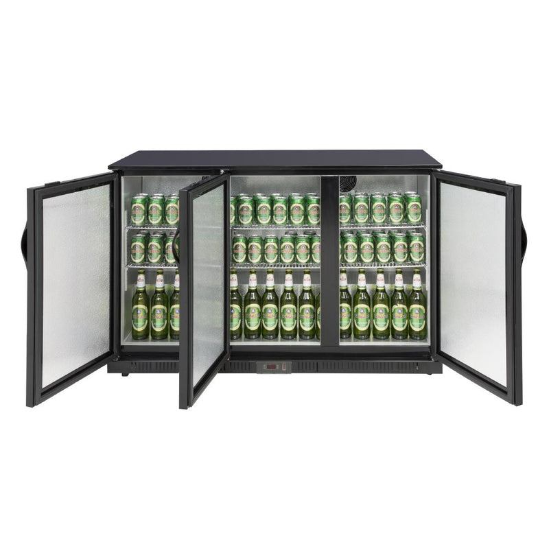 Polar G-series 850mm Triple Door Back Bar Cooler Solid Door 320 Ltr GE999-A