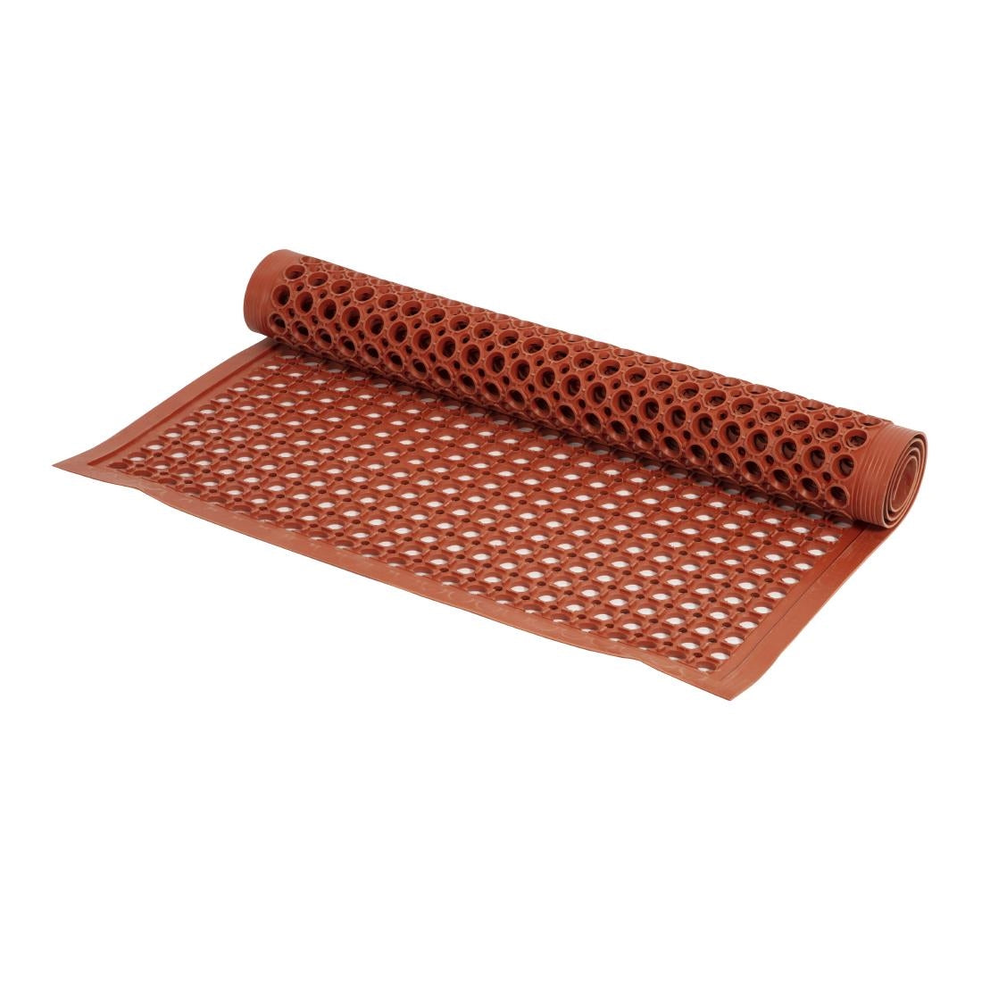 Jantex Rubber Grease-resistant Anti-Fatigue Mat Red - 1500 x 900mm GF017