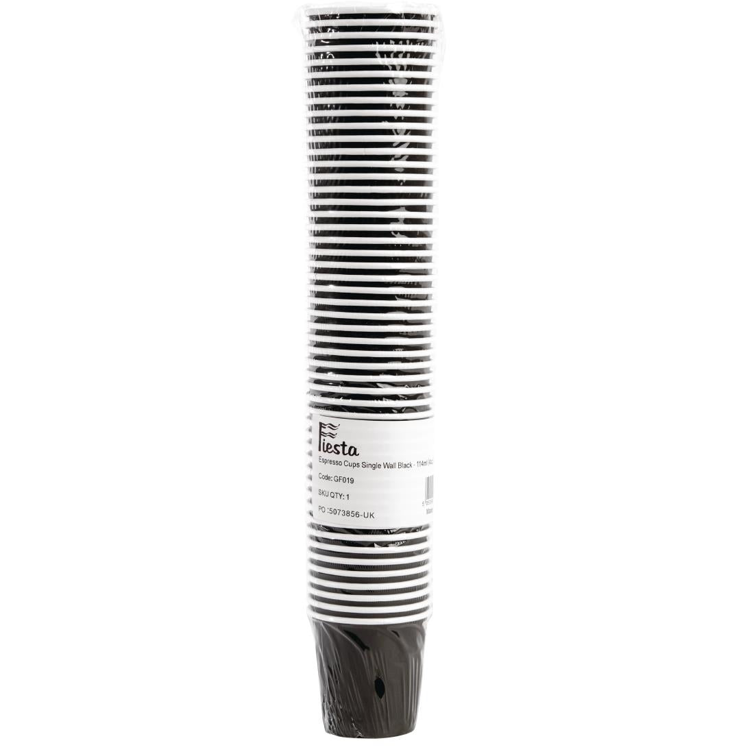 Fiesta Recyclable Espresso Takeaway Cups Black 114ml (Pack of 50) GF019