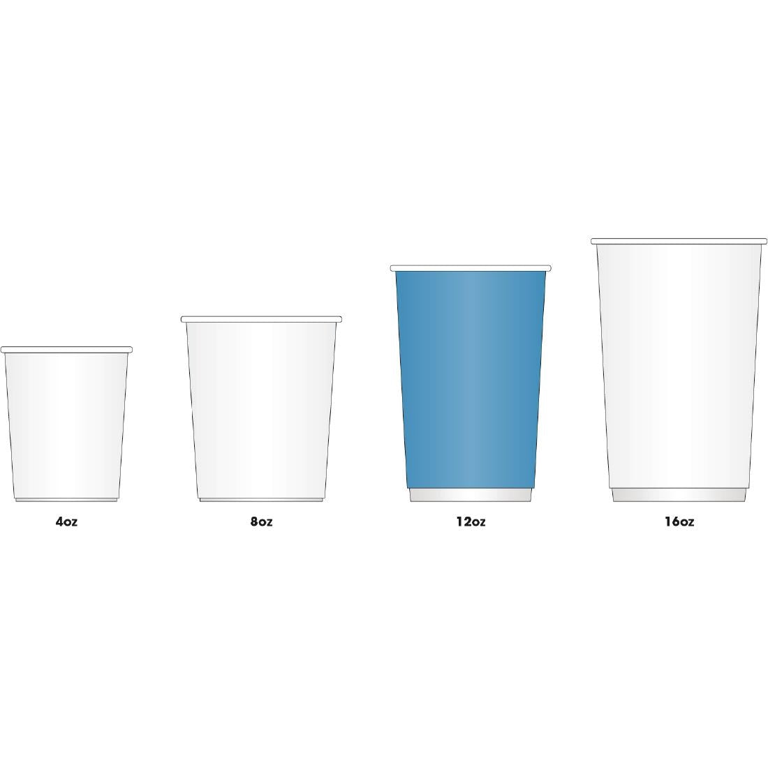 Fiesta Recyclable Takeaway Coffee Cups Single Wall Brown 340ml (Pack of 1000) GF032