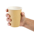 Fiesta Recyclable Takeaway Coffee Cups Single Wall Brown 340ml (Pack of 1000) GF032