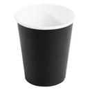 Fiesta Recyclable Takeaway Coffee Cups Single Wall Black 225ml (Pack of 50) GF041