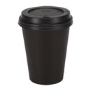 Fiesta Recyclable Takeaway Coffee Cups Single Wall Black 340ml (Pack of 50) GF043