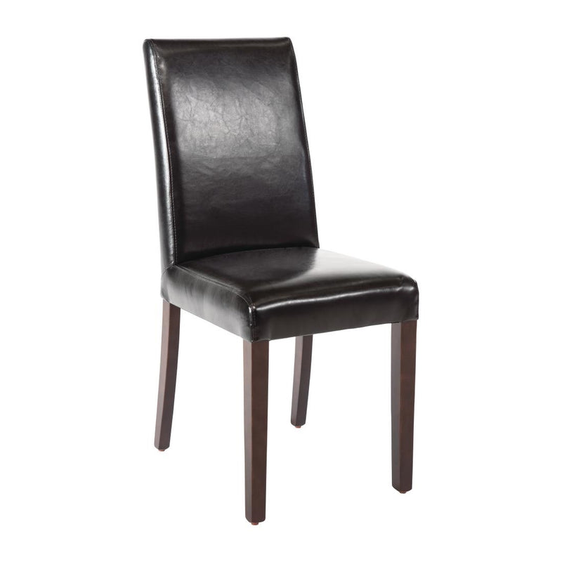 Bolero Faux Leather Dining Chairs Black GF954