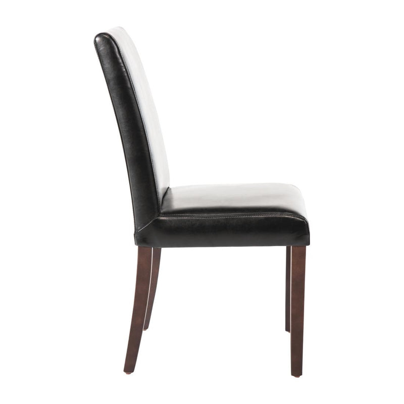 Bolero Faux Leather Dining Chairs Black GF954