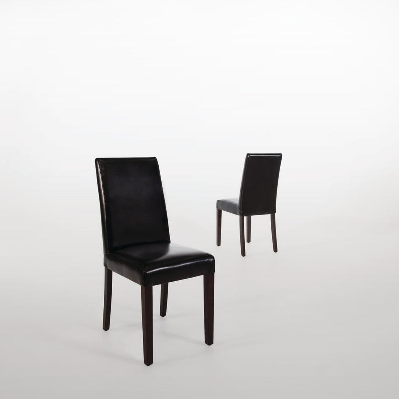 Bolero Faux Leather Dining Chairs Black GF954