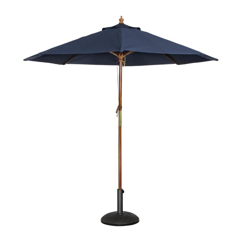 Bolero Round Outdoor Umbrella 3m Diameter Navy Blue GG497