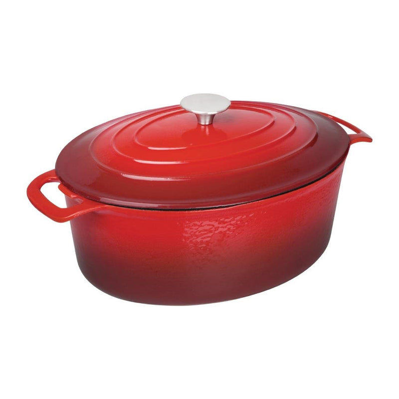 Vogue Red Oval Casserole Dish 6Ltr GH314