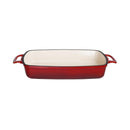 Vogue Red Rectangular Cast Iron Dish 1.8Ltr GH319