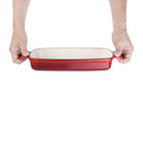 Vogue Red Rectangular Cast Iron Dish 1.8Ltr GH319