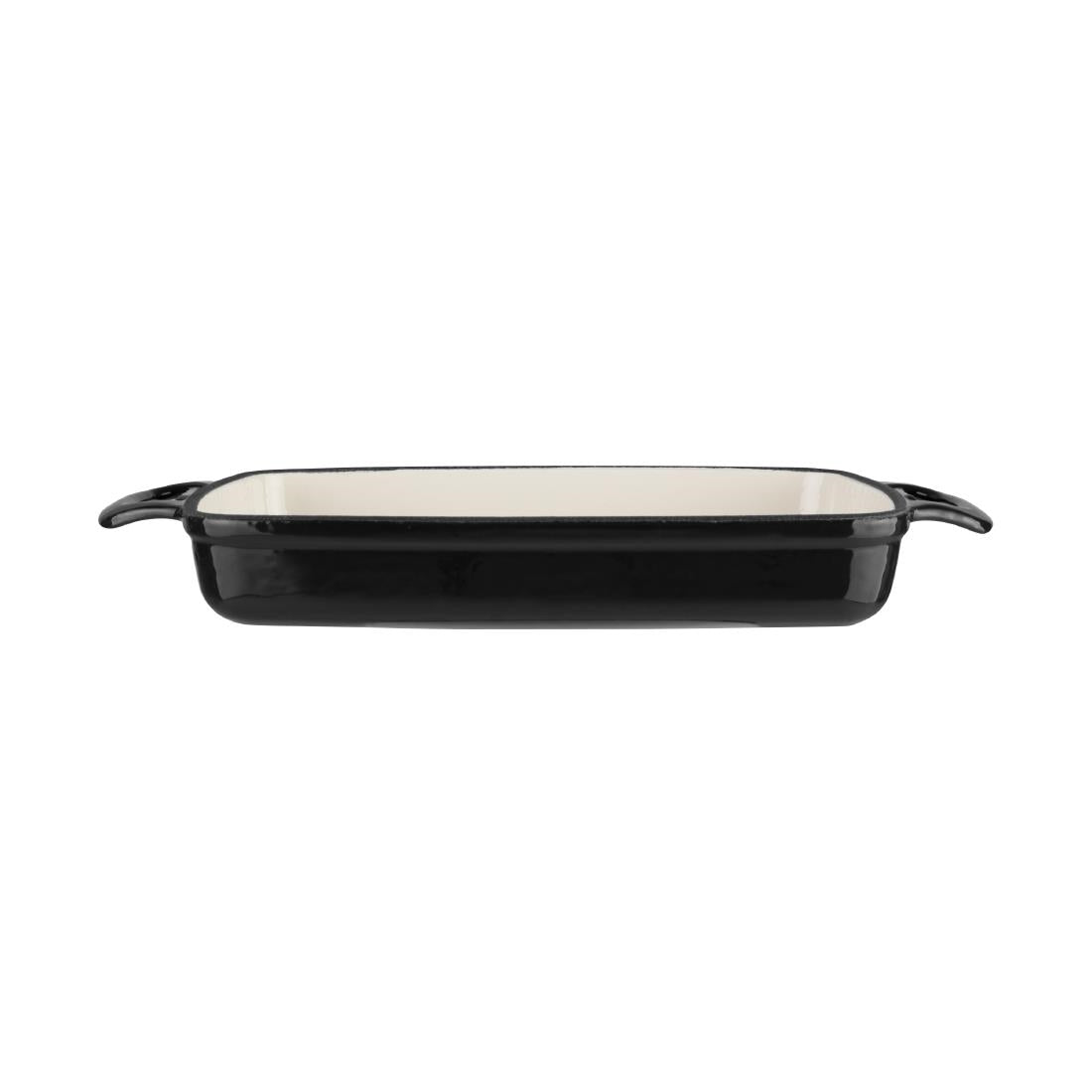 Vogue Black Rectangular Cast Iron Dish 1.8Ltr GH323