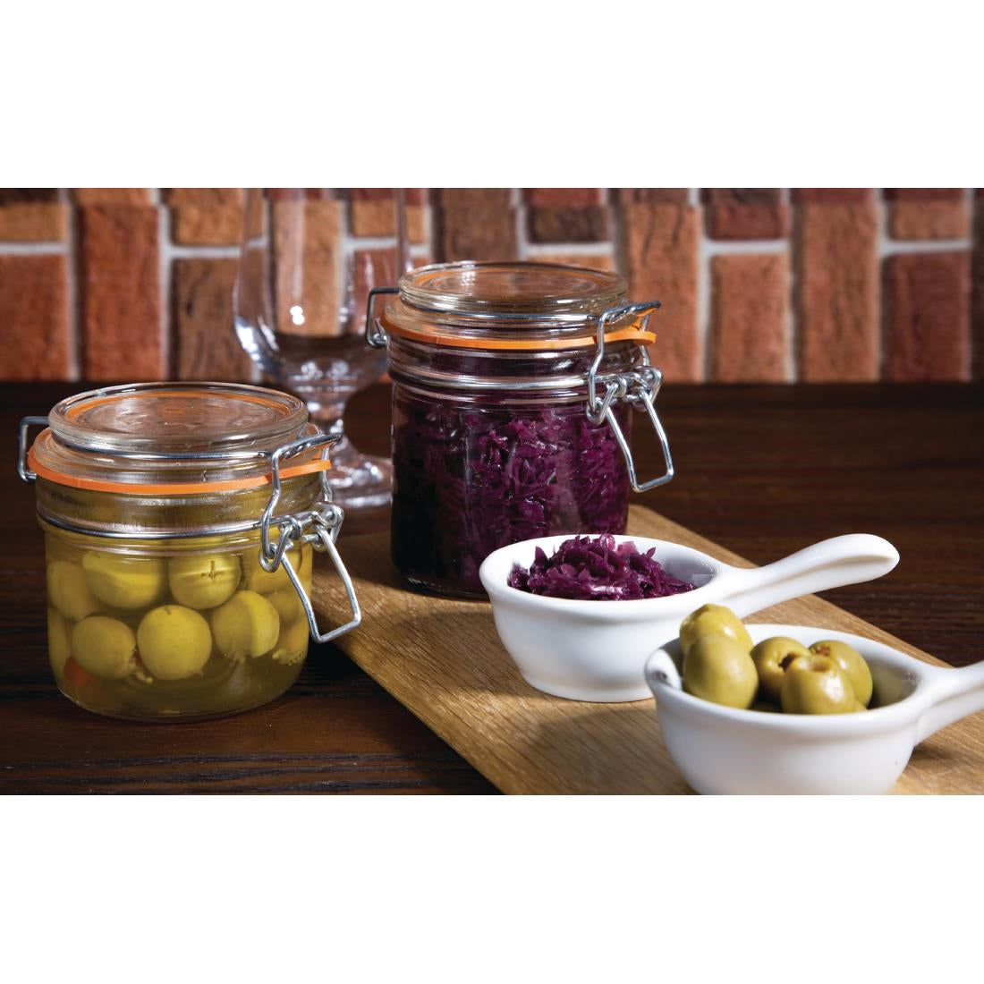 Vogue Clip Top Preserve Jars 285ml (Pack of 6) GH329