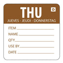 Vogue Dissolvable Day of the Week Labels Thursday GH354