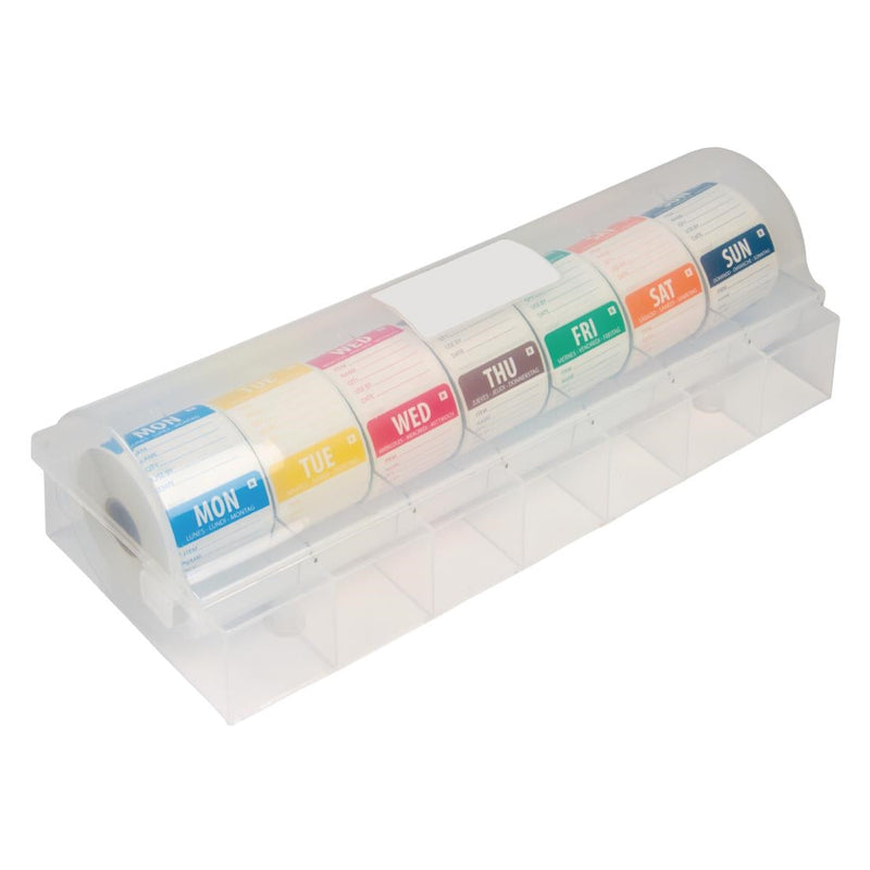 Vogue Dissolvable Colour Coded Food Labels with 2" Dispenser GH475