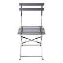 Bolero Black Pavement Style Steel Folding Chairs (Pack of 2) GH553