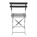 Bolero Black Pavement Style Steel Folding Chairs (Pack of 2) GH553