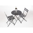 Bolero Black Pavement Style Steel Folding Chairs (Pack of 2) GH553