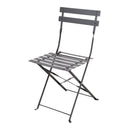Bolero Black Pavement Style Steel Folding Chairs (Pack of 2) GH553