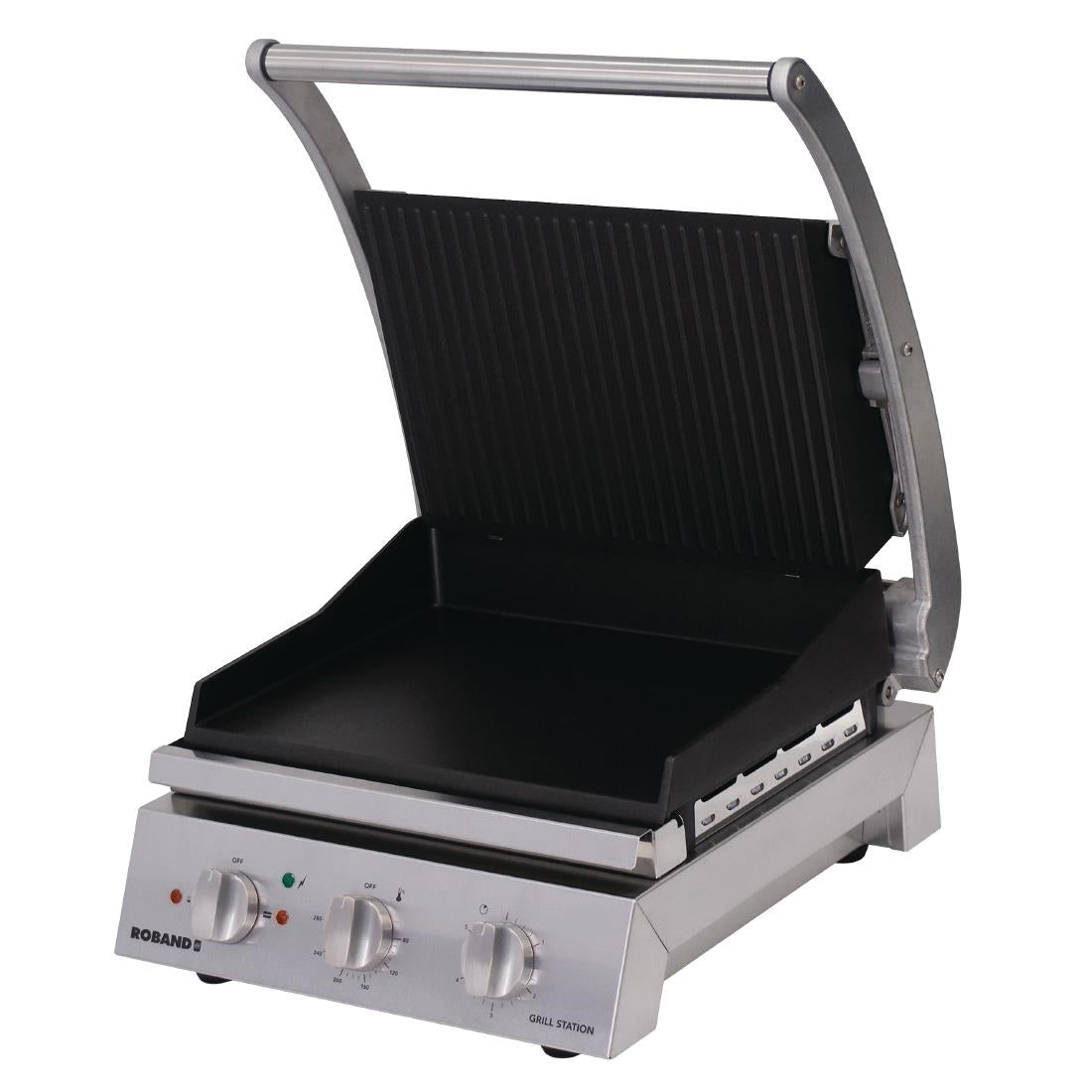Roband GSA610RT 6 Slice Grill Station 2200w Ribbed Top & Smooth Bottom Non-Stick GH841