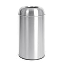 Bolero Stainless Steel Open Lid Bullet Bin Silver 40 Litre GK972