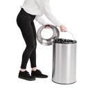 Bolero Stainless Steel Open Lid Bullet Bin Silver 40 Litre GK972