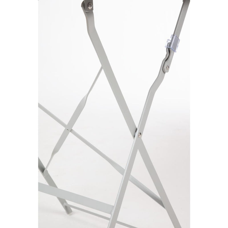 Bolero Grey Square Pavement Style Steel Table GK988