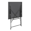 Bolero Black Square Pavement Style Steel Table GK989