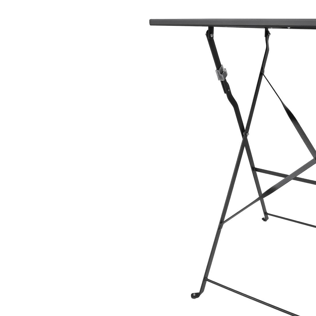 Bolero Black Square Pavement Style Steel Table GK989