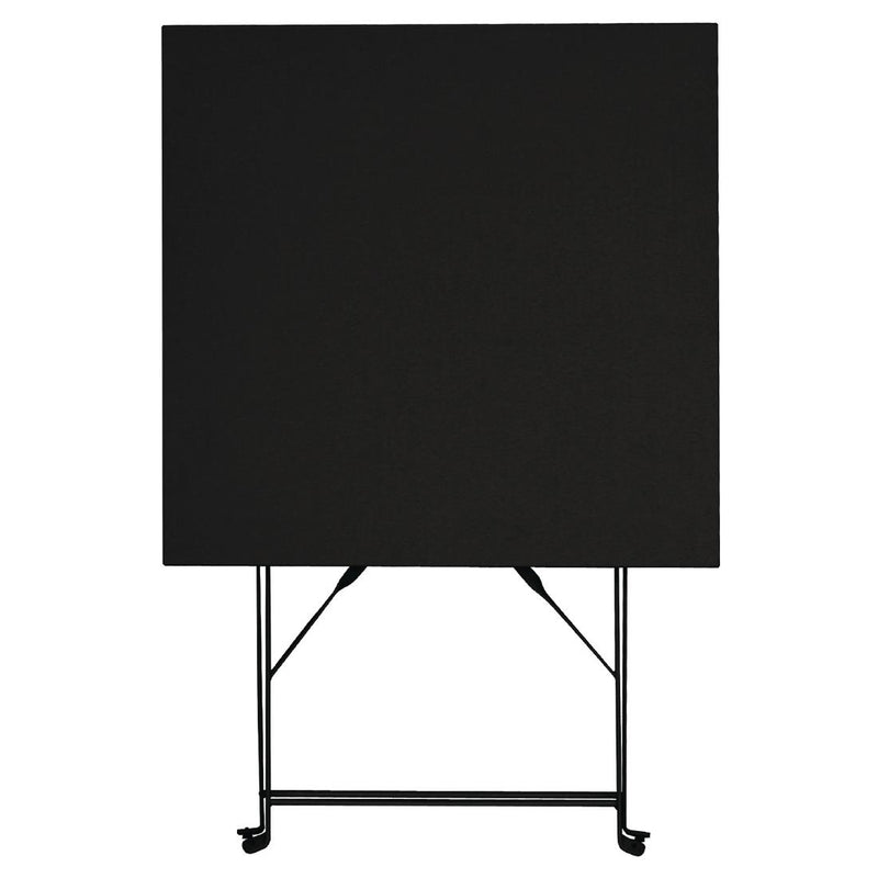 Bolero Black Square Pavement Style Steel Table GK989