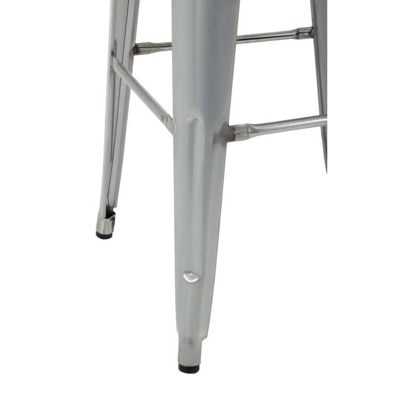 Bolero High Metal Bar Stools with Wooden Seat Pad GM638
