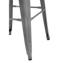 Bolero Bistro Metal High Bar Stool with Wooden Seat Pad Steel (Pack of 4) GM639