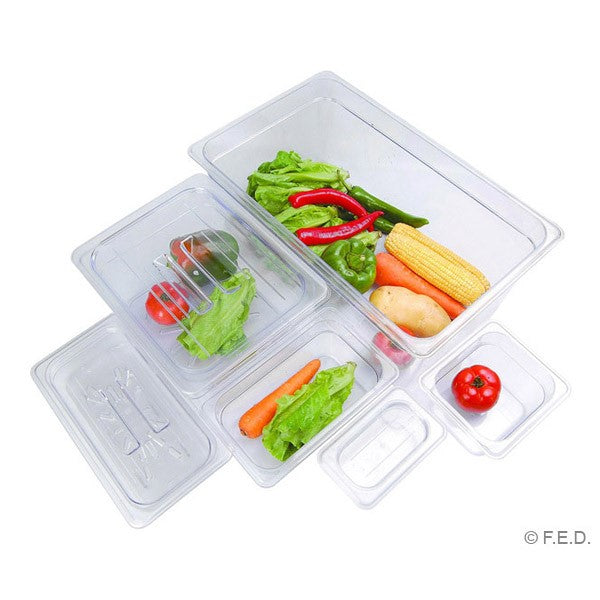 JW-P122 - Clear Poly 1/2 x 65 mm Gastronorm Pan