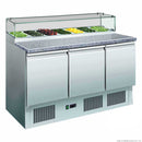 GNS1300E Three Door Salad Marble Prep Top