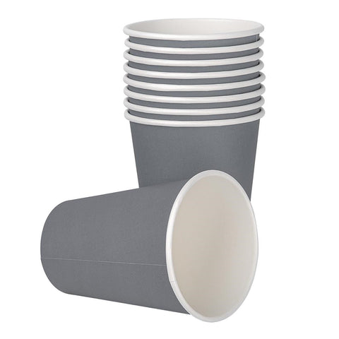 Fiesta Recyclable Takeaway Coffee Cups Single Wall Charcoal 340ml (Pack of 1000) GP416