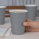 Fiesta Recyclable Takeaway Coffee Cups Single Wall Charcoal 340ml (Pack of 1000) GP416