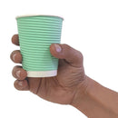 Fiesta Recyclable Takeaway Coffee Cups Ripple Wall Turquoise 225ml (Pack of 500) GP421