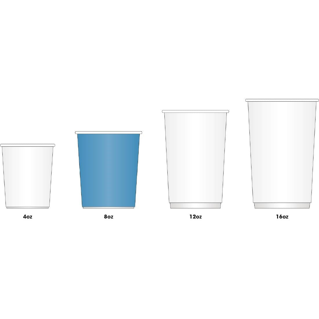 Fiesta Recyclable Takeaway Coffee Cups Ripple Wall Charcoal 225ml (Pack of 500) GP433