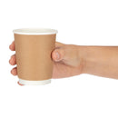 Fiesta Recyclable Takeaway Coffee Cups Double Wall Kraft 225ml (Pack of 500) GP439