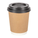 Fiesta Recyclable Takeaway Coffee Cups Double Wall Kraft 225ml (Pack of 25) GP436