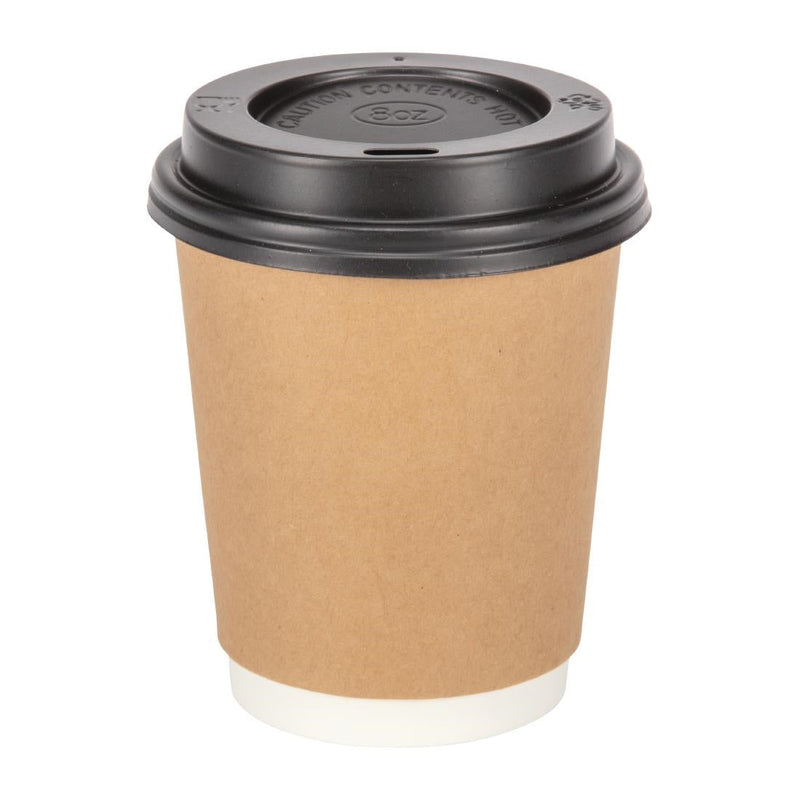 Fiesta Recyclable Takeaway Coffee Cups Double Wall Kraft 225ml (Pack of 25) GP436