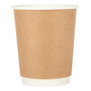 Fiesta Recyclable Takeaway Coffee Cups Double Wall Kraft 225ml (Pack of 25) GP436