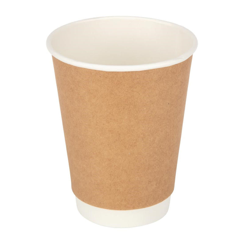 Fiesta Recyclable Takeaway Coffee Cups Double Wall Kraft 340ml (Pack of 500) GP440