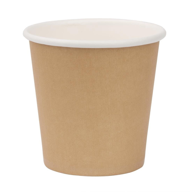 Fiesta Recyclable Espresso Takeaway Cups Kraft 114ml (Pack of 1000) GP447