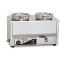 Roband Counter Top Bain-Marie with 2x 200mm round (7.25L) Pots & Lid GP887