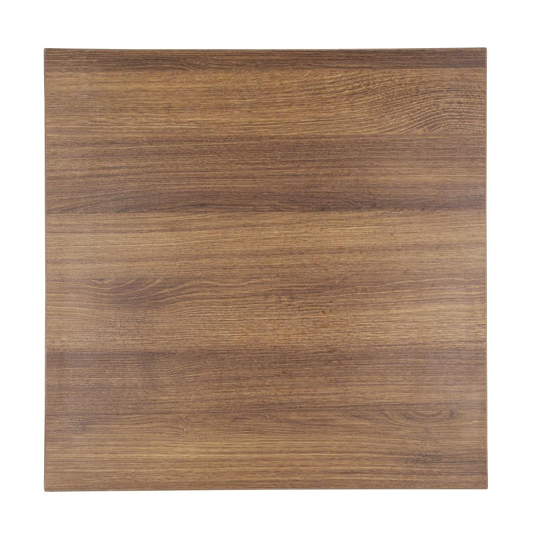 Bolero Pre-drilled Square Table Top Rustic Oak 600mm GR324