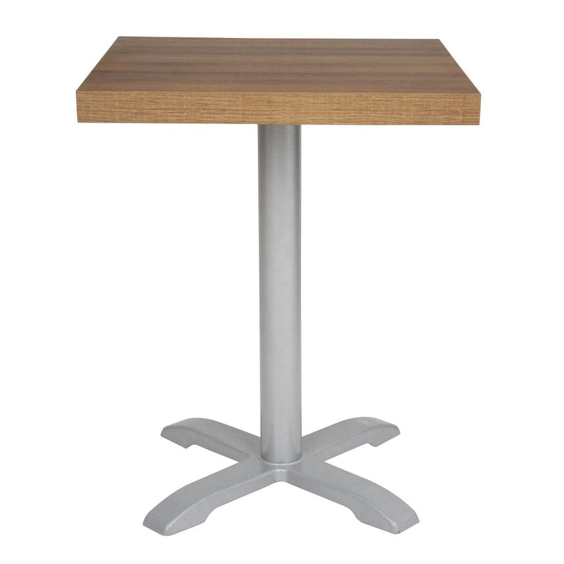 Bolero Pre-drilled Square Table Top Rustic Oak 600mm GR324
