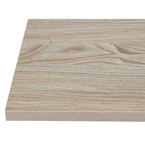 Bolero Pre-drilled Square Table Top Antique Natural 600mm GR325