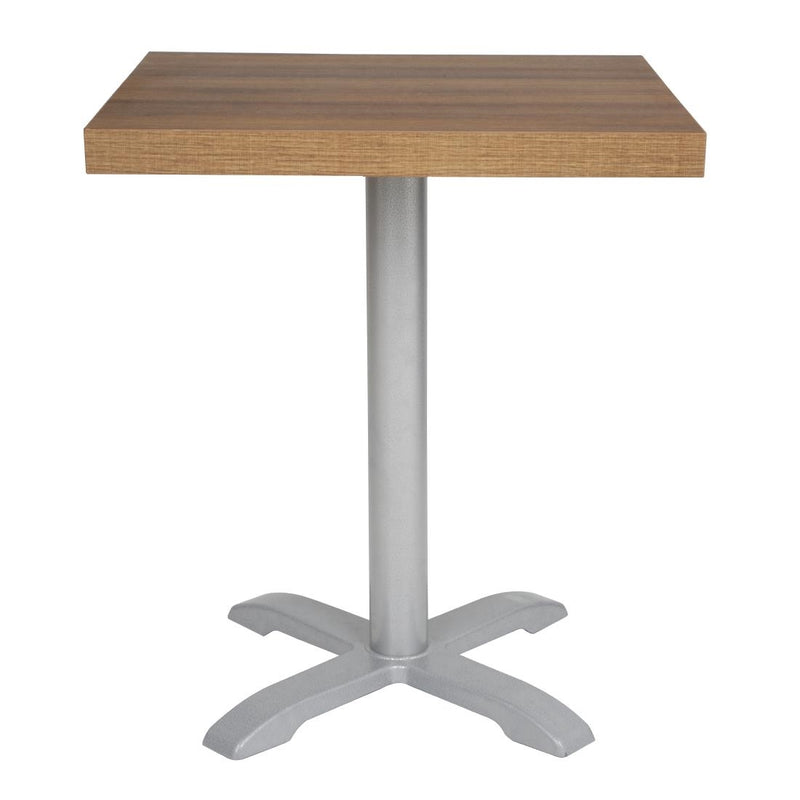 Bolero Pre-drilled Square Table Top Rustic Oak 700mm GR330